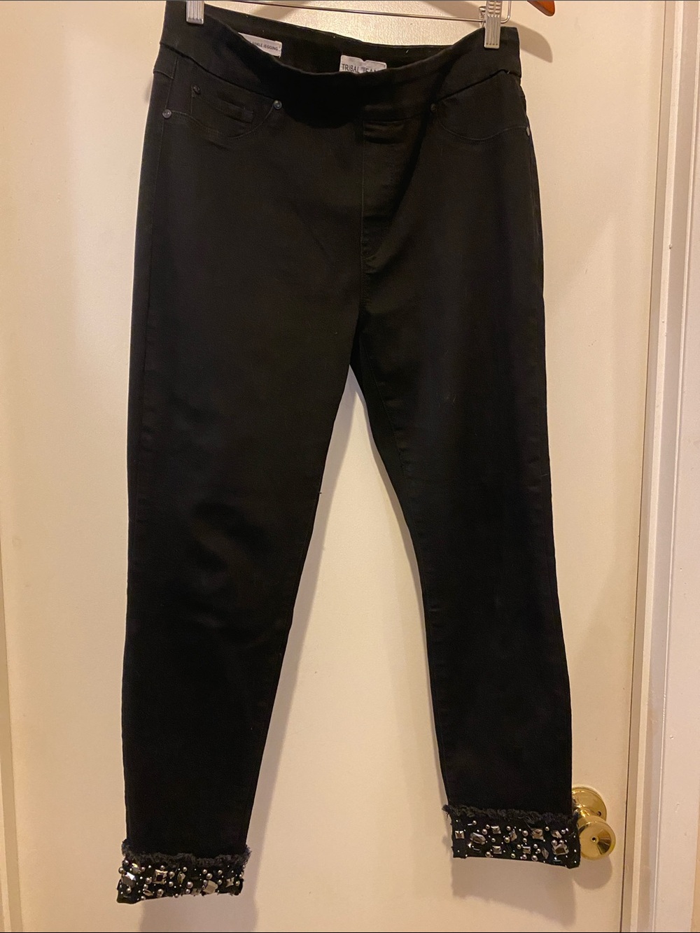 Embellished Black Skinny Jeans - Audrey Brooke